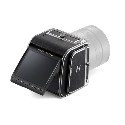 Camera with a detachable screen on a white background